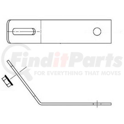 42710517 by HALDEX - Air Brake Adjuster (ABA) Bracket - Strap Style, for Front Brake