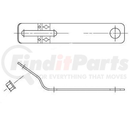 42710590 by HALDEX - Air Brake Slack Adjuster Bracket - Strap Style, Drive / Steer Axle