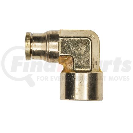 APX70F4X4 by HALDEX - Midland Push-to-Connect (PTC) Fitting - Brass, Fixed Elbow Type, Female Connector, 1/4 in. Tubing ID