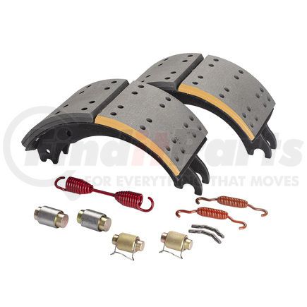 GC4515X3G by HALDEX - Drum Brake Shoe Kit - Remanufactured, Rear, Relined, 2 Brake Shoes, with Hardware, FMSI 4515, for Fruehauf "XEM3" Applications
