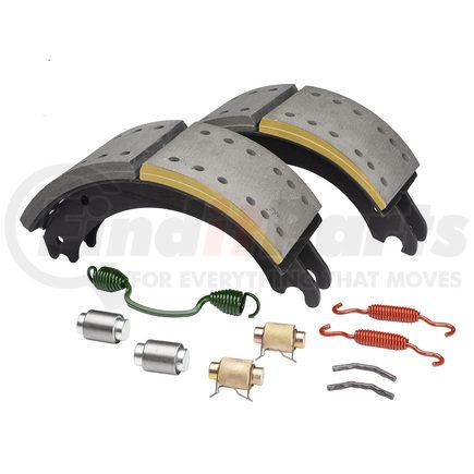 GC4715QG by HALDEX - Drum Brake Shoe Kit - Remanufactured, Rear, Relined, 2 Brake Shoes, with Hardware, FMSI 4715, for Meritor "Q" Plus Applications