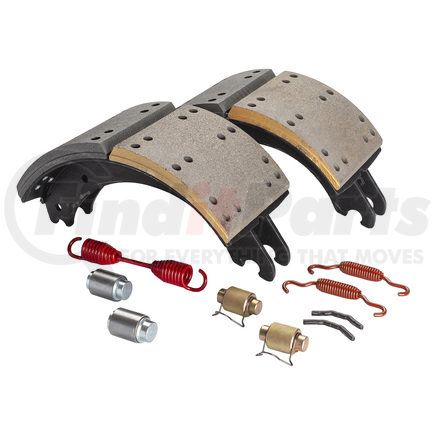GC4707QG by HALDEX - Drum Brake Shoe Kit - Remanufactured, Rear, Relined, 2 Brake Shoes, with Hardware, FMSI 4707, for use with Meritor "Q" Plus