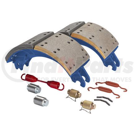GC4707QJ by HALDEX - Drum Brake Shoe Kit - Rear, New, 2 Brake Shoes, with Hardware, FMSI 4707, for Meritor "Q" Plus Applications