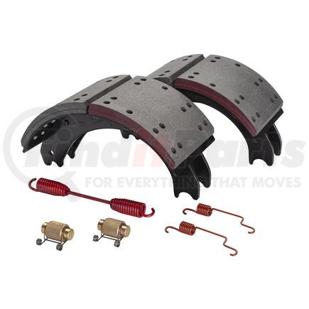 GD4709ES2G by HALDEX - Drum Brake Shoe Kit - Remanufactured, Rear, Relined, 2 Brake Shoes, with Hardware, FMSI 4709, for use with Eaton "ESII"