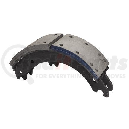 GF4524QMR by HALDEX - Drum Brake Shoe and Lining Assembly - Front, Relined, 1 Brake Shoe, without Hardware, for use with Meritor "Q" for Mack Applications