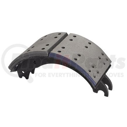 GF4515X3R by HALDEX - Drum Brake Shoe and Lining Assembly - Rear, Relined, 1 Brake Shoe, without Hardware, for use with Fruehauf "XEM3" Applications