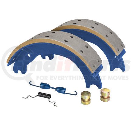 GG1443EJ by HALDEX - Drum Brake Shoe Kit - Front, New, 2 Brake Shoes, with Hardware, FMSI 1443, for Eaton "ES" Applications