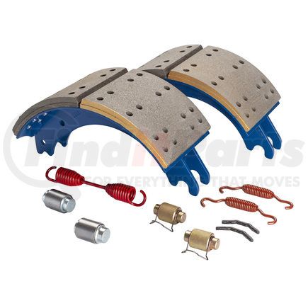 GG4515QJ by HALDEX - Drum Brake Shoe Kit - Rear, New, 2 Brake Shoes, with Hardware, FMSI 4515, for use with Meritor "Q" Current Design