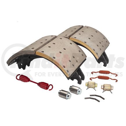 GG4552QNG by HALDEX - Drum Brake Shoe Kit - Remanufactured, Rear, Relined, 2 Brake Shoes, with Hardware, FMSI 4552, for Meritor "Q" Current Design Applications