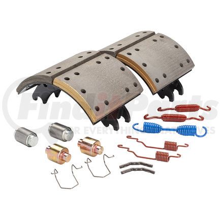 GG4692DQ2G by HALDEX - Drum Brake Shoe Kit - Remanufactured, Rear, Relined, 2 Brake Shoes, with Hardware, FMSI 4692, for Dana 2nd Generation Applications