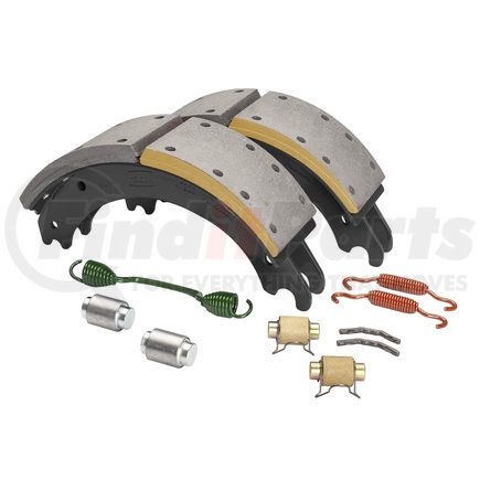 GG4720QG by HALDEX - Drum Brake Shoe Kit - Remanufactured, Front, Relined, 2 Brake Shoes, with Hardware, FMSI 4720, for Meritor "Q" Plus Applications