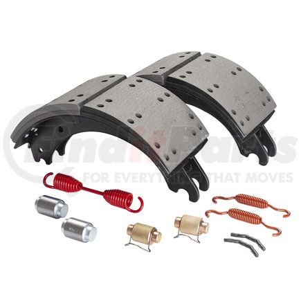GN4707QG by HALDEX - Drum Brake Shoe Kit - Remanufactured, Rear, Relined, 2 Brake Shoes, with Hardware, FMSI 4707, for use with Meritor "Q" Plus