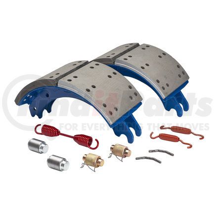 GR4707QJ by HALDEX - Drum Brake Shoe Kit - Rear, New, 2 Brake Shoes, with Hardware, FMSI 4707, for use with Meritor "Q" Plus