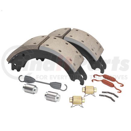 GR4703QG by HALDEX - Drum Brake Shoe Kit - Remanufactured, Rear, Relined, 2 Brake Shoes, with Hardware, FMSI 4703, for Meritor "Q" Plus Applications