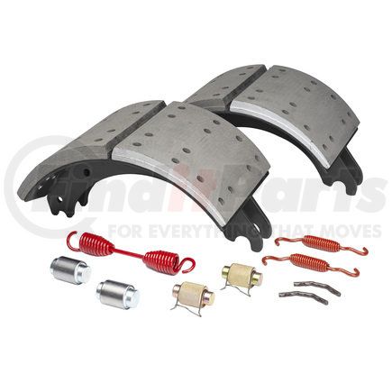 GR4711QG by HALDEX - Drum Brake Shoe Kit - Remanufactured, Rear, Relined, 2 Brake Shoes, with Hardware, FMSI 4711, for Meritor "Q" Plus Applications