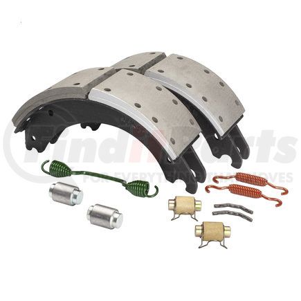 GR4720QG by HALDEX - Drum Brake Shoe Kit - Remanufactured, Front, Relined, 2 Brake Shoes, with Hardware, FMSI 4720, for Meritor "Q" Plus Applications