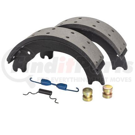 HV761443EG by HALDEX - Drum Brake Shoe Kit - Remanufactured, Rear, Relined, 2 Brake Shoes, with Hardware, FMSI 1443, for use with Eaton "ES"