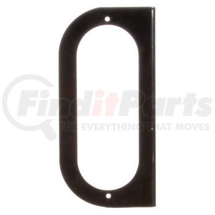 60720 by PACCAR - Marker Light Mounting Bracket - Black, Steel, 2-Screw Bracket Mount, For use in Oval Shape 60 Series Lights