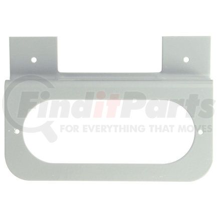 60733 by PACCAR - Marker Light Mounting Bracket - Gray, Steel, 2-Screw Bracket Mount, For use in Oval Shape 60 Series Lights, Notch Flange