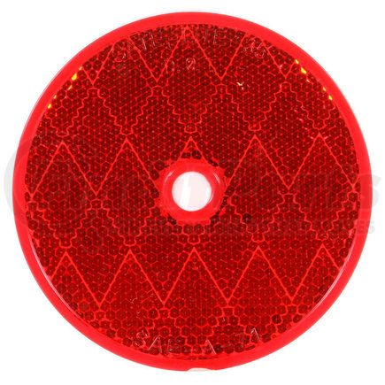 98006R by PACCAR - Reflector - 3" Round, Red, 1 Screw/Nail/Rivet