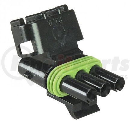 CN11750 by PACCAR - Electrical Connector Shell - 3 Wire Female, Packard Weather Pack Tower, 3 Terminals, 21 x 40.5 x 29.5 mm