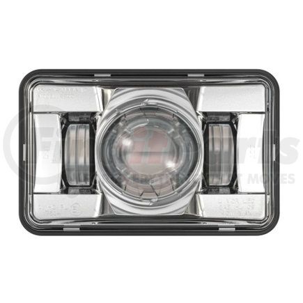 0551781JWS by PACCAR - Headlight - Heated, Chrome Bezel, 4" x 6", High Beam, LED, DOT, 12V-24V