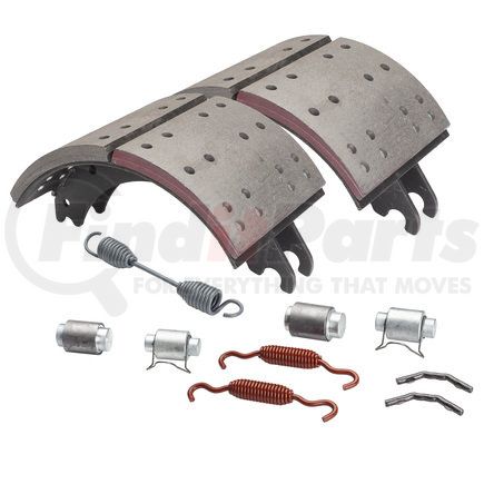 GD4710QG by HALDEX - Drum Brake Shoe Kit - Remanufactured, Rear, Relined, 2 Brake Shoes, with Hardware, FMSI 4710, for Meritor "Q" Plus Applications