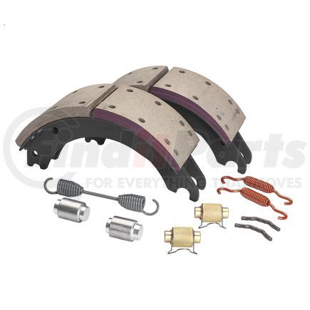 GD4703QG by HALDEX - Drum Brake Shoe Kit - Remanufactured, Rear, Relined, 2 Brake Shoes, with Hardware, FMSI 4703, for Meritor "Q" Plus Applications