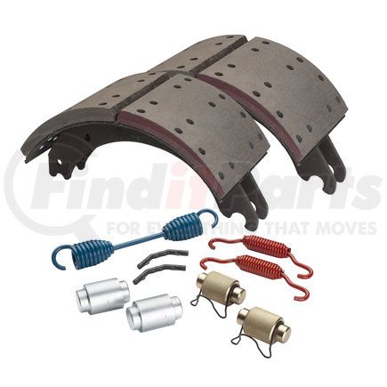 GD4718QG by HALDEX - Drum Brake Shoe Kit - Remanufactured, Rear, Relined, 2 Brake Shoes, with Hardware, FMSI 4718, for Meritor "Q" Plus Applications
