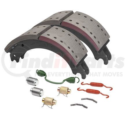 GD4715QG by HALDEX - Drum Brake Shoe Kit - Remanufactured, Rear, Relined, 2 Brake Shoes, with Hardware, FMSI 4715, for Meritor "Q" Plus Applications