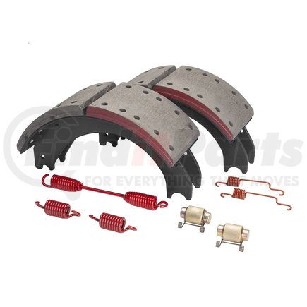 GD4725ES2G by HALDEX - Drum Brake Shoe Kit - Remanufactured, Rear, Relined, 2 Brake Shoes, with Hardware, FMSI 4725, for Eaton "ESII" Applications