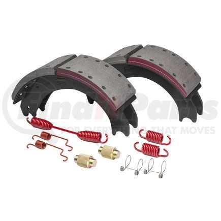 GD4719ES2G by HALDEX - Drum Brake Shoe Kit - Remanufactured, Rear, Relined, 2 Brake Shoes, with Hardware, FMSI 4719, for Eaton "ESII" Applications