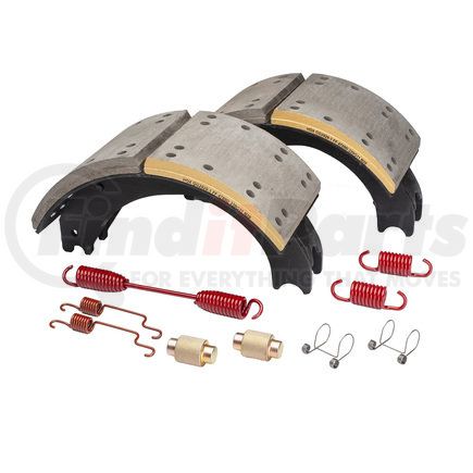 GG4709ES2HDG by HALDEX - Drum Brake Shoe Kit - Remanufactured, Rear, Relined, 2 Brake Shoes, with Hardware, FMSI 4709, for Eaton "ESII" 2nd generation Applications