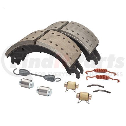 GR4704QG by HALDEX - Drum Brake Shoe Kit - Remanufactured, Rear, Relined, 2 Brake Shoes, with Hardware, FMSI 4704, for Meritor "Q" Plus Applications