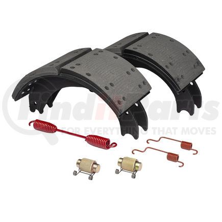 HV884709ES2G by HALDEX - Drum Brake Shoe Kit - Remanufactured, Rear, Relined, 2 Brake Shoes, with Hardware, FMSI 4709, for use with Eaton "ESII"