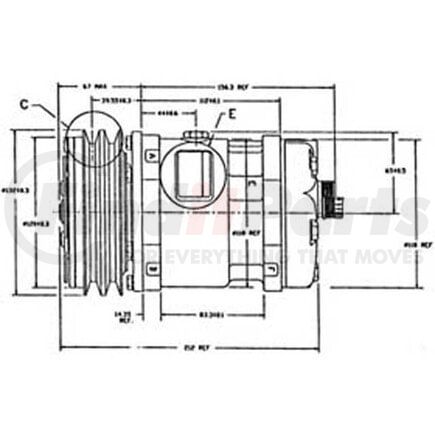 CO9264C by UNIVERSAL AIR CONDITIONER (UAC) - A/C Compressor -- UAC SD508 Compressor Assembly