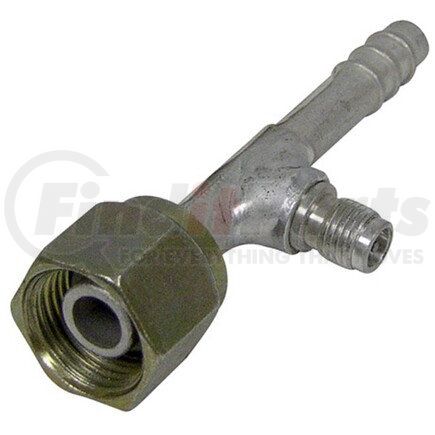 FT1897C by UNIVERSAL AIR CONDITIONER (UAC) - A/C Refrigerant Hose Fitting -- Aluminum Str. Female Oring Barb Ftg. w/ Svc Port