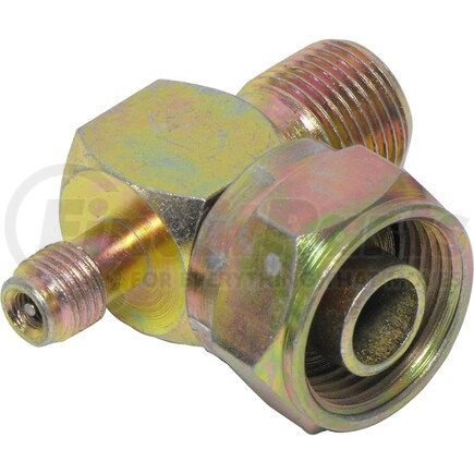 FT2024C by UNIVERSAL AIR CONDITIONER (UAC) - A/C Refrigerant Hose Fitting -- Steel 90º Tube-O Compressor Fitting w/ Svc Port