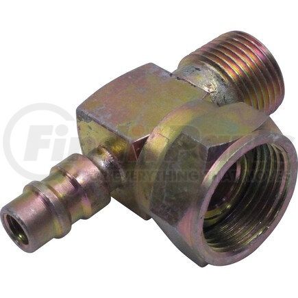 FT2038C by UNIVERSAL AIR CONDITIONER (UAC) - A/C Refrigerant Hose Fitting -- Steel 90º Rotalock Compressor Fitting w/ Svc Port