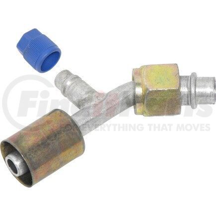 FT3133C by UNIVERSAL AIR CONDITIONER (UAC) - A/C Refrigerant Hose Fitting -- Alum. 45º Female Oring Beadlock Ftg. w/ Svc Port