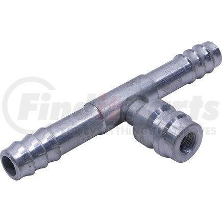 FT7049C by UNIVERSAL AIR CONDITIONER (UAC) - A/C Refrigerant Hose Fitting -- Aluminum Straight Barb Splicer w/ Service Port