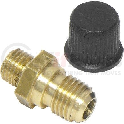 FT9514C by UNIVERSAL AIR CONDITIONER (UAC) - A/C Service Valve Fitting -- Brass Straight Screw-on Service Port Fitting