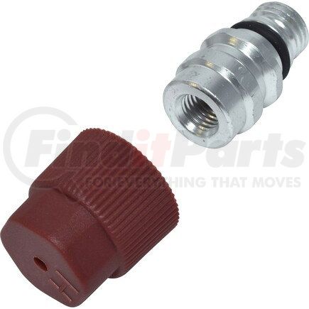 GA1658C by UNIVERSAL AIR CONDITIONER (UAC) - A/C Service Valve Fitting -- Aluminum Straight Screw-on Service Port Fitting