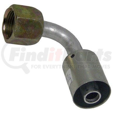 FT0058C by UNIVERSAL AIR CONDITIONER (UAC) - A/C Refrigerant Hose Fitting -- Aluminum 90º Female Flare Beadlock Fitting