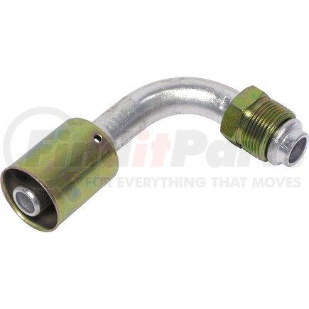 FT0100C by UNIVERSAL AIR CONDITIONER (UAC) - A/C Refrigerant Hose Fitting -- Aluminum 90º Male Oring Beadlock Fitting