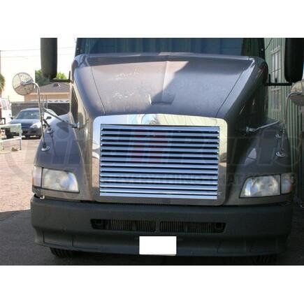 V-8009 by ARANDA - STAINLESS LOUVERED GRILL FITTING 1997 THRU 2003 VNL VOLVO TRUCKS