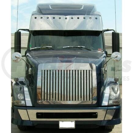 V-8008 by ARANDA - VOLVO VNL64T 2004 AND NEWER STAINLESS VERTICAL BAR GRILL INSERT, REPLACES OEM# 84023892