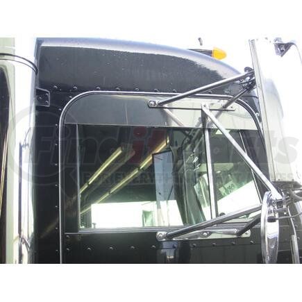 P-1397 by ARANDA - Chop Top Trim - 5 in., Stainless Steel, Door Mount Mirrors, for 1988-2004 Peterbilt