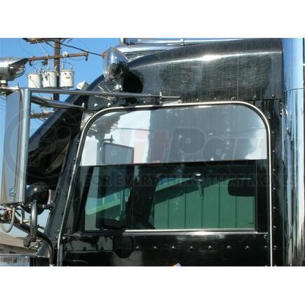 P1261 by ARANDA - STAINLESS  8 INCH CAB MOUNTED MIRROR - CHOP TOP DOOR TRIM - MONSTER 2005 & NEWER