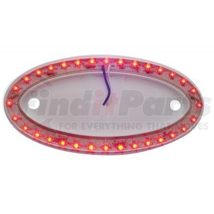 38894 by UNITED PACIFIC - Emblem Light Base - Red, Large, 32 LEDs, Hardwired, with (2) 0.180 Bullet Plug